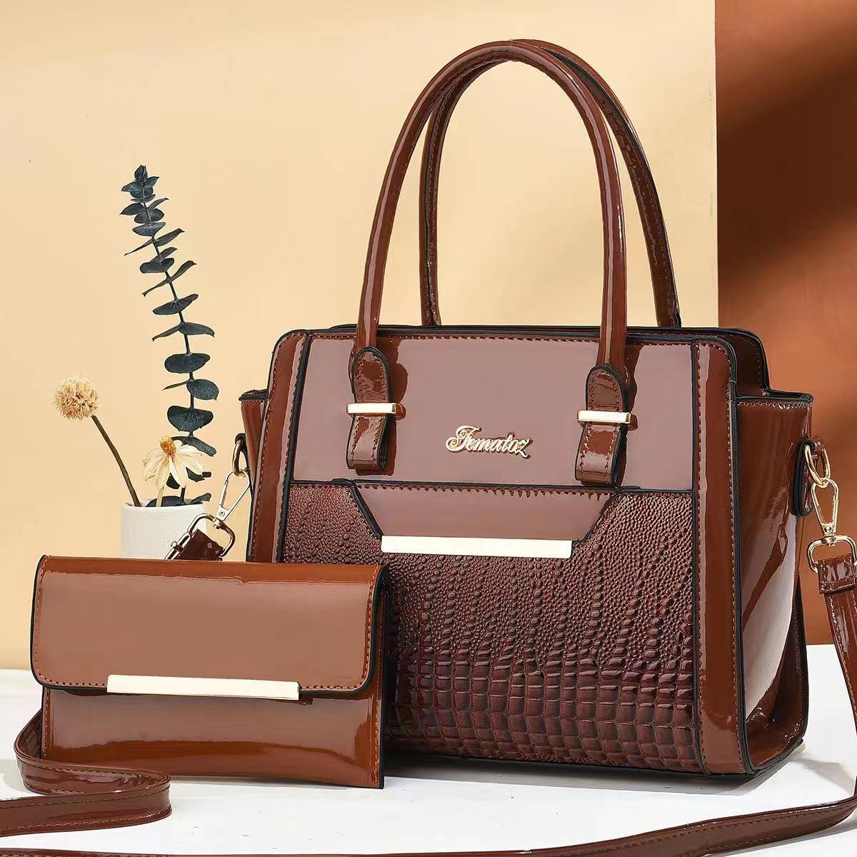 2Psc Set Women Handbags Large Capacity Women Bag