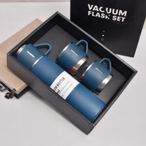 A 500ML Stainless Steel Vacuum Flask Gift Set blue