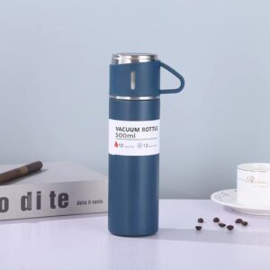 A 500ML Stainless Steel Vacuum Flask Gift Set blue